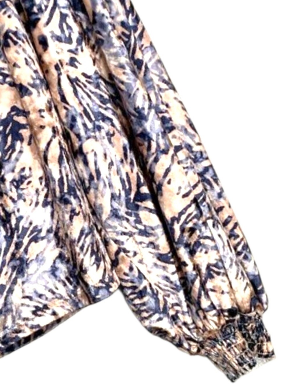 FREE PEOPLE 'Go Get 'Em' Crushed Velvet Balloon Sleeve Blouse Pink Blue MED NWOT - Picture 5 of 16